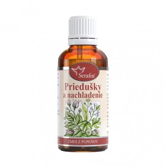 Priedušky a nachladnutie– zmes z pupeňov 50 ml, Serafin