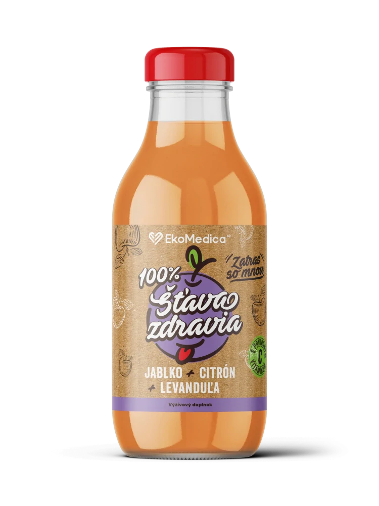Šťava zdravia - jablko + citrón + levanduľa, 300ml, EcoMedica
