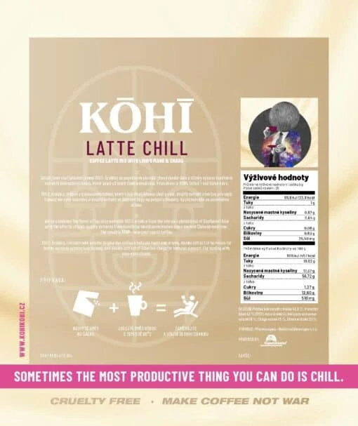 KOHI-LATTE, káva s hericiom a čagou, 20 vrecúšok, Superionherbs