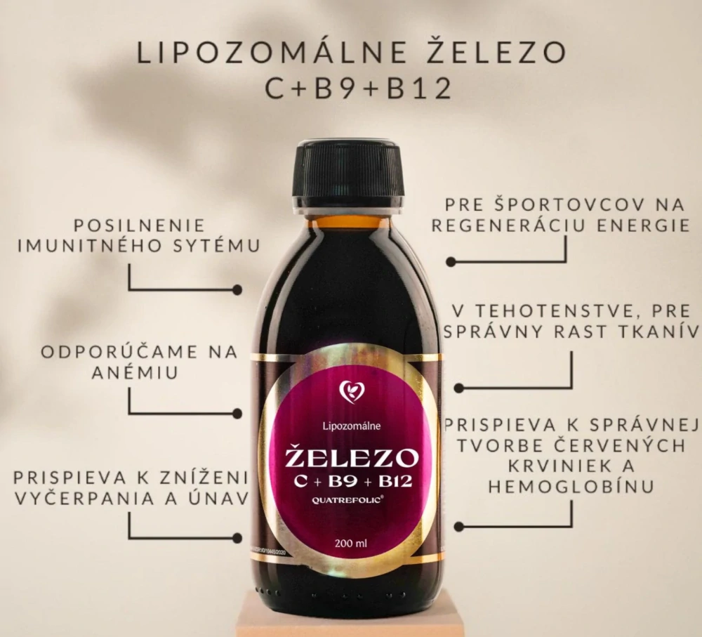 Lipozomálne prírodné želežo, 200ml, Vesantech