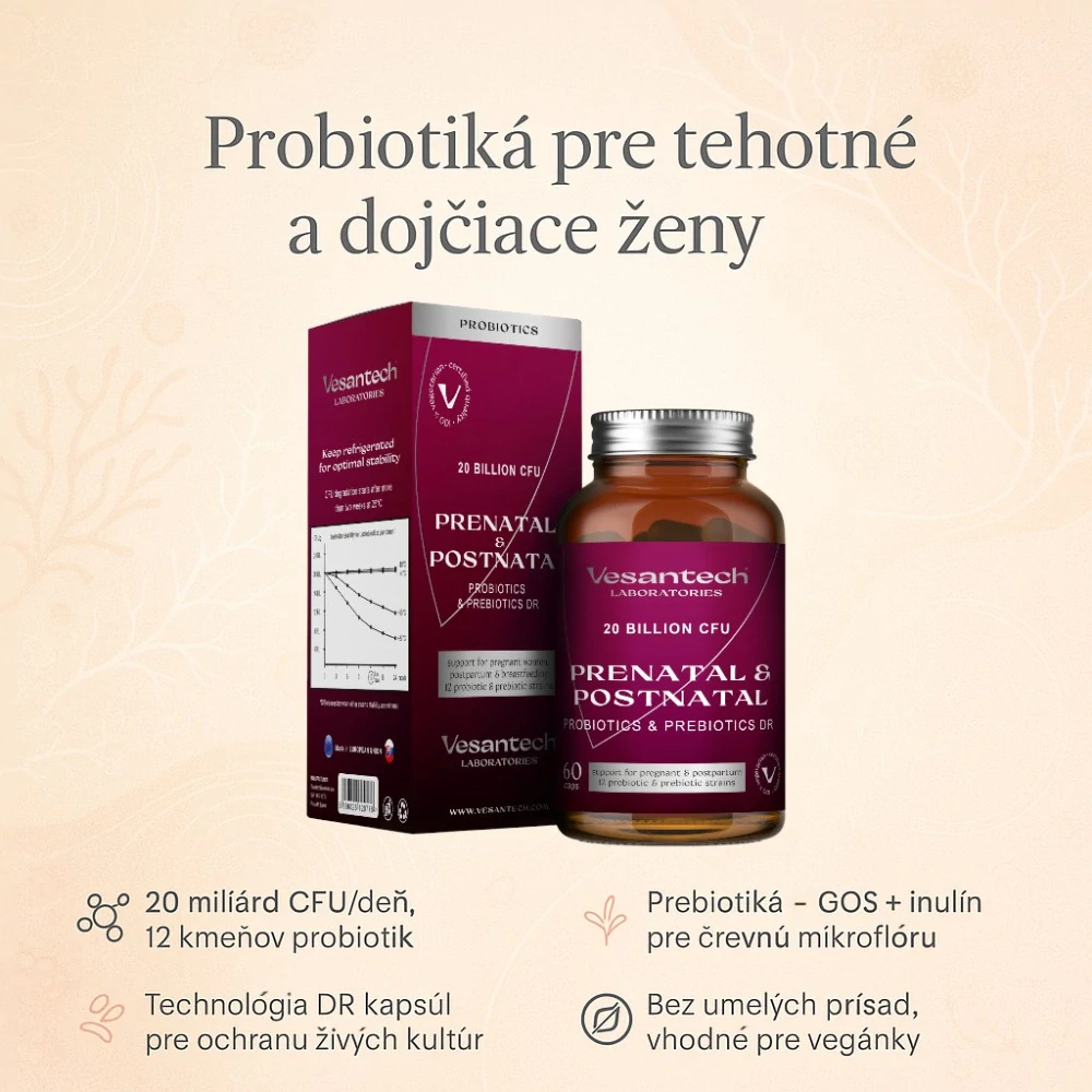 Probiotiká Vesantech Prenatal & Postnatal 20 miliard CFU