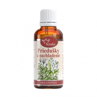 Priedušky a nachladnutie– zmes z pupeňov 50 ml, Serafin