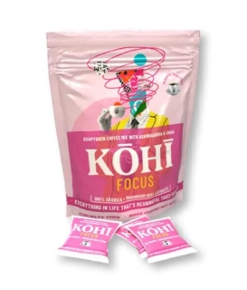 KOHI-FOCUS, káva s ašvagandou a sibírskou čagou, 20 vrecúšok, Superionherbs