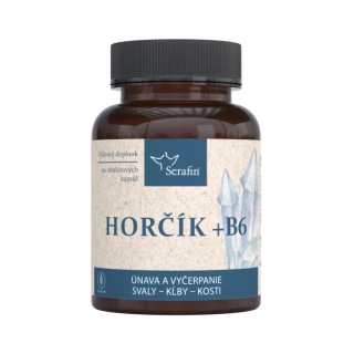 Horčík + B6 - prírodné kapsuly, 90 ks, Serafin