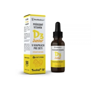 Prírodný vitamín D3 v kvapkách, Junior, EcoMedica