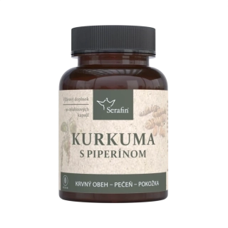 Kurkuma s piperínom - prírodné kapsuly, 90 ks, Serafin